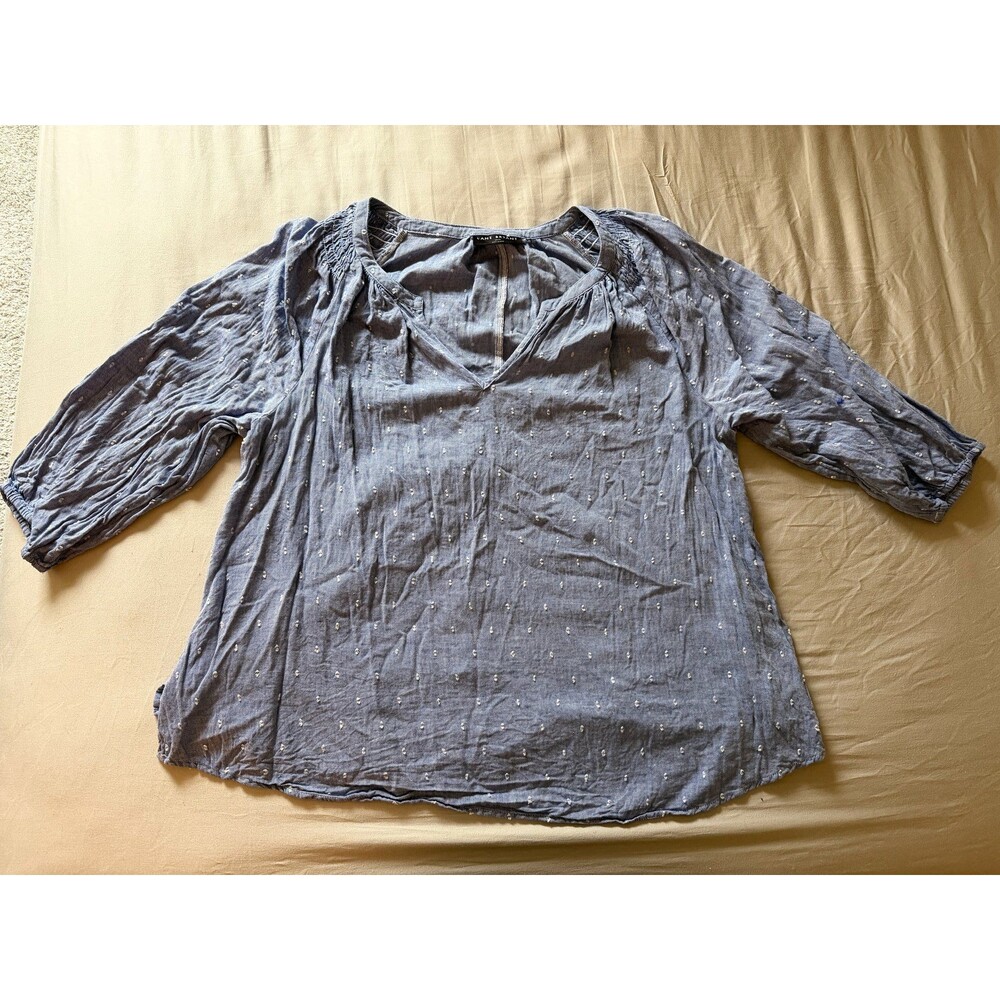 Lane Bryant Clip Dot Swing Tee Blue 14/16